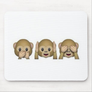 Affe-Emoji - lachender Affe-Cartoon lustig Mousepad