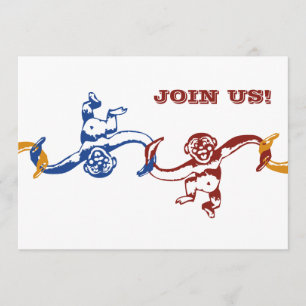 Affe-Fass-Geburtstags-Einladung Einladung