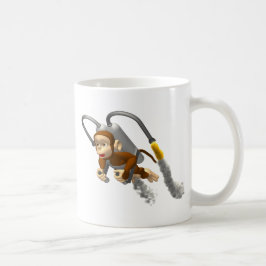 Affe-Fliegen mit Jetpack Tasse
