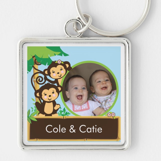 Affe-Foto-Schlüsselanhänger Schlüsselanhänger (Vorne)