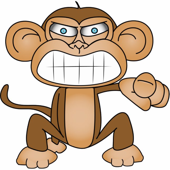 Affe Freistehende Fotoskulptur (Vorne)