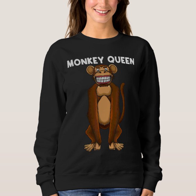 Affe für Frauen Mädchen Primat Tier Affe Sweatshirt (Vorderseite)
