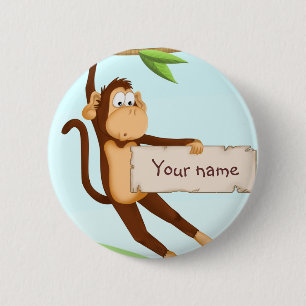 Affe für Kinder Button
