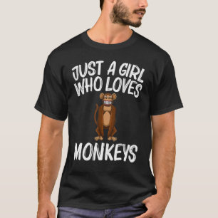 Affe für Mädchen Kinder Primat Tier Affe T-Shirt