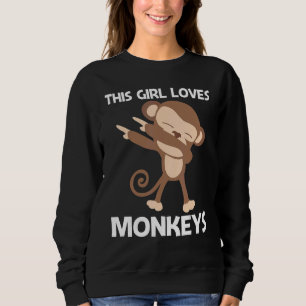 Affe für Mädchen Mutter Menschenaffe Zoo Wildtier Sweatshirt