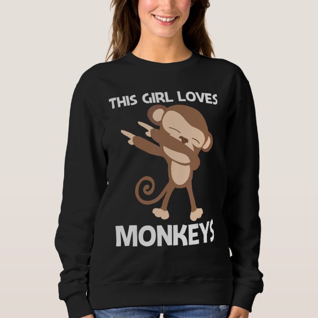 Affe für Mädchen Mutter Menschenaffe Zoo Wildtier  Sweatshirt (Vorderseite)