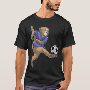 Affe Fußballspieler Fußball T-Shirt