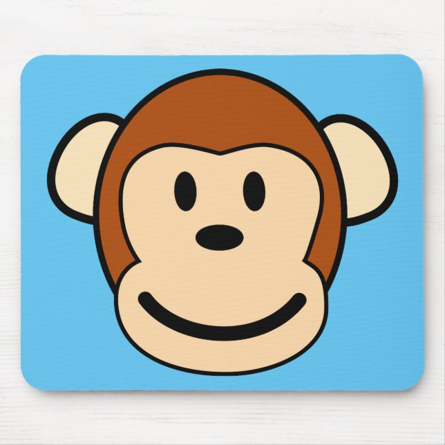 Affe-Gesicht Mousepad (Vorne)