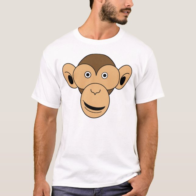 Affe-Gesichts-Farbe T-Shirt (Vorderseite)