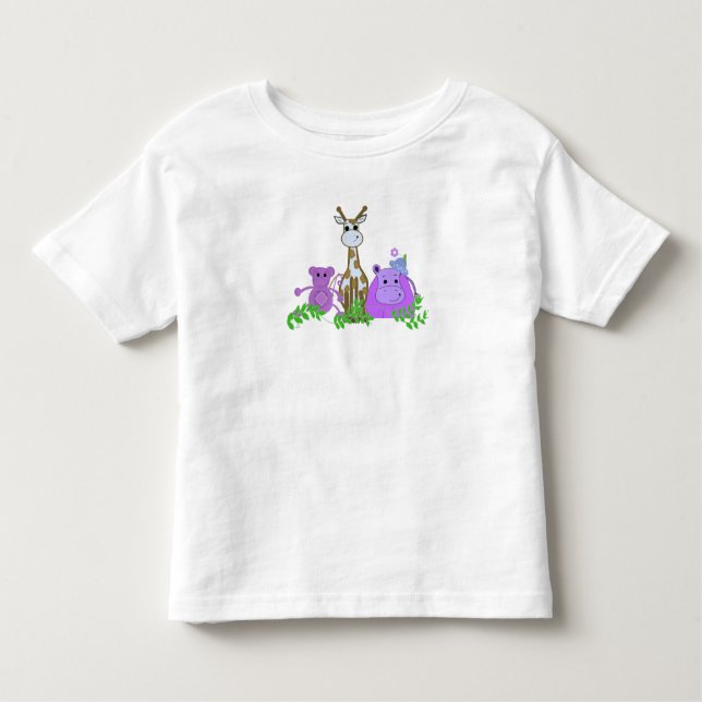 Affe, Giraffe und Hippo Kleinkind T-shirt (Vorderseite)