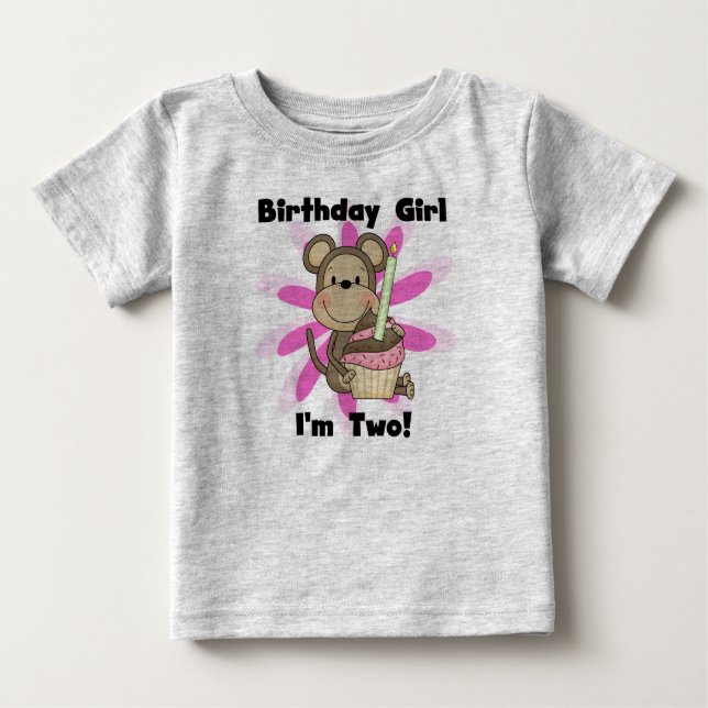 Affe Girl 2. Geburtstag - Tshirts und Geschenke (Vorderseite)