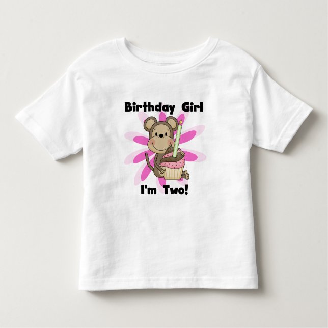 Affe Girl 2. Geburtstag - Tshirts und Geschenke (Vorderseite)