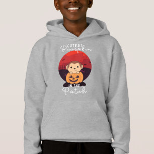 Affe glücklich Halloween Niedlicher Kürbis in den Hoodie