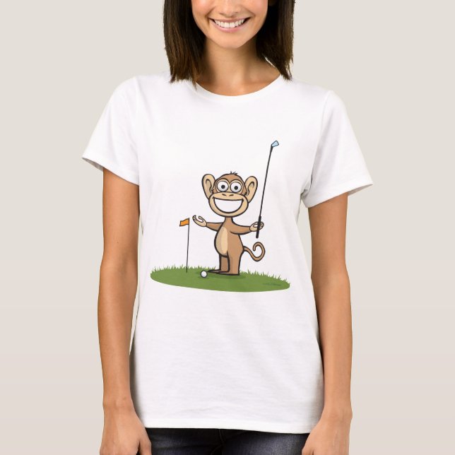 Affe-Golf T-Shirt (Vorderseite)