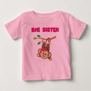 Affe-große Schwester Baby T-shirt