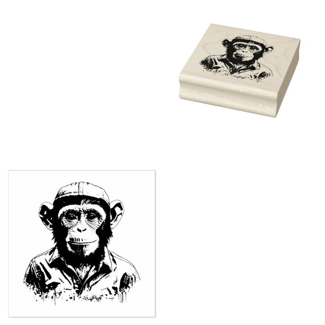 Affe Gummistempel (Stempel)
