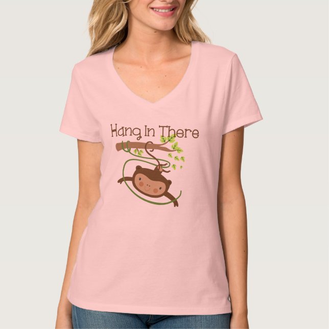 Affe, halt durch T-Shirt (Vorderseite)
