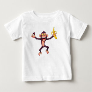 Affe hält eine Banane Baby T-shirt