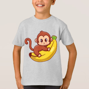 Affe hat Banana Design T - Shirt