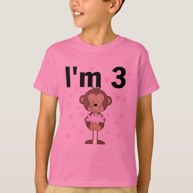 Affe I m 3 Birthday Tshirts and Gifts (Vorderseite)
