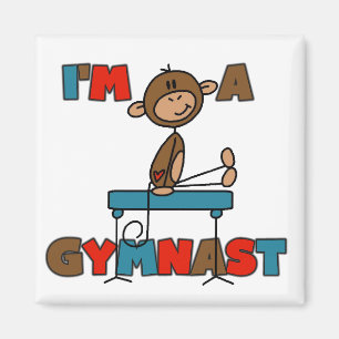 Affe Ich bin Gymnast-T - Shirt und Geschenke Magnet