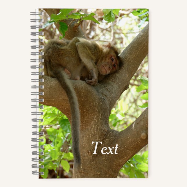 Affe - Ich bin so müde Notizbuch (Vorderseite)