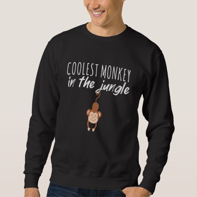 Affe ich coolster Affe ich Schimpanse Affe Kinder Sweatshirt (Vorderseite)