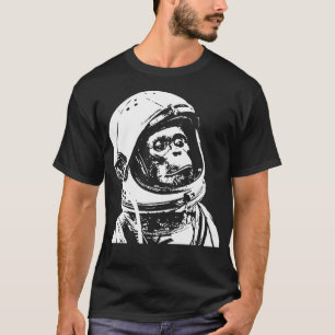 Affe im All. Funny Astronaut Chimpanzee T-Shirt