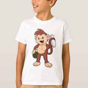 Affe im Bowling mit Bowlingball T-Shirt