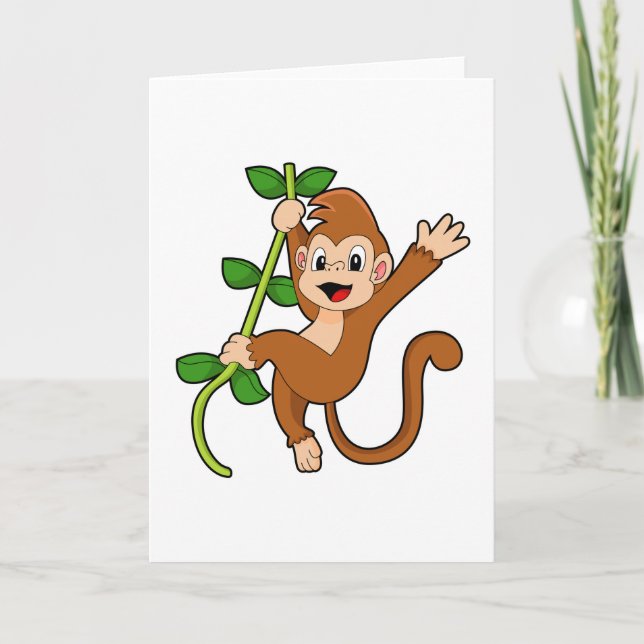 Affe im Dschungel Karte (Vorderseite)
