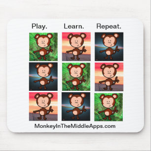 Affe im mittleren Apps mousepad