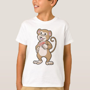 Affe im Poker mit Poker-Karten T-Shirt