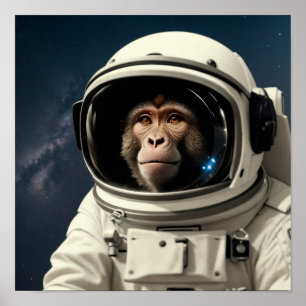 Affe im Weltraum Poster