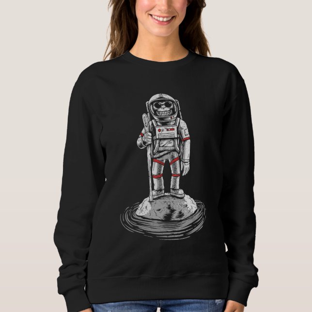 Affe im Weltraumatronenaffen Sweatshirt (Vorderseite)