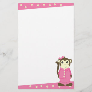 Affe in den Pyjamas Briefpapier