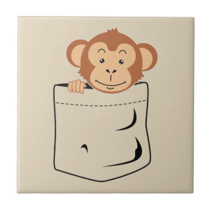 Affe in der Tasche Fliese