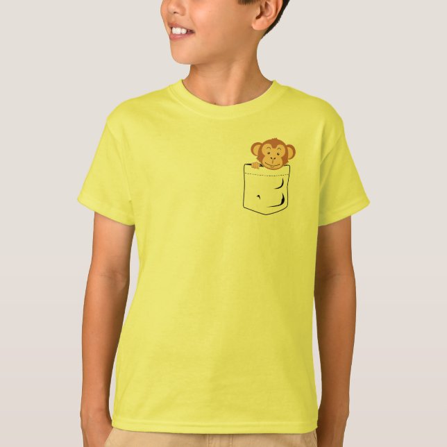 Affe in der Tasche T-Shirt (Vorderseite)