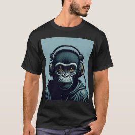 Affe in Kopfhörern T-Shirt