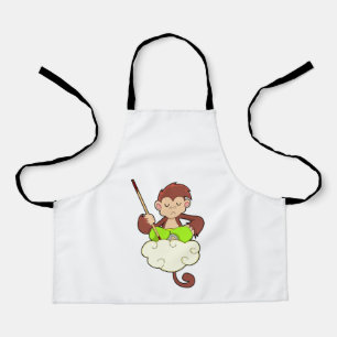 Affe in Kreuzbeinküken an Wolken Schürze