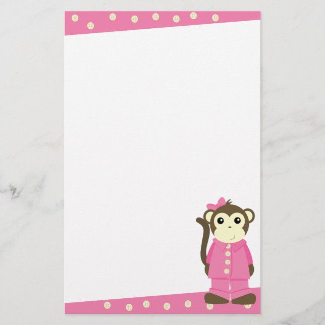 Affe in Pajamas Briefpapier (Vorderseite)