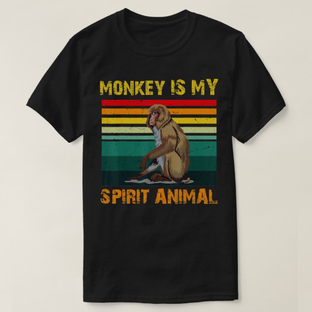 Affe ist My Spirit Animal, Affen Liebhaber T-Shirt (Design vorne)