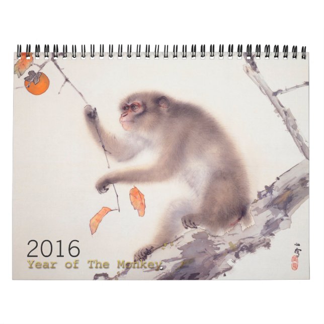 Affe-Jahr 2016 chinesische und japanische Kalender (Titelbild)