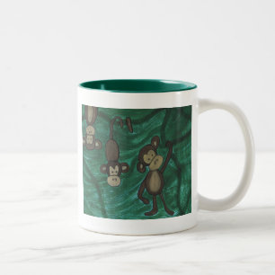 Affe-Kaffee-Tasse Zweifarbige Tasse