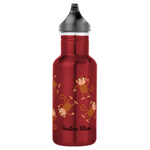 Affe Kid Wasser Flasche mit Name Edelstahlflasche