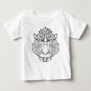 Affe-Kopf-Gekritzel Baby T-shirt