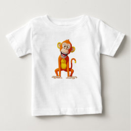 Affe lacht auf weißem Hintergrund Baby T-shirt