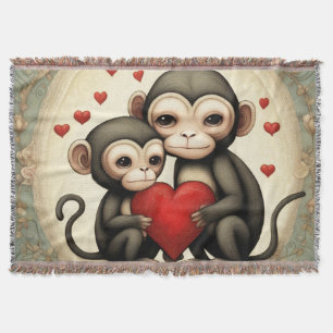 Affe Liebe Decke