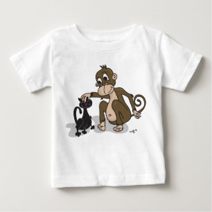 Affe-Liebe-Katze Baby T-shirt