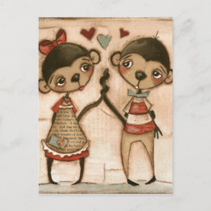 Affe Liebe - Postkarte