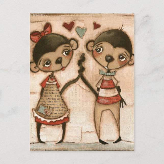 Affe Liebe - Postkarte (Vorderseite)